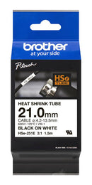 Brother HSE251E HSE251E Wire Marker Heat Shrinkable Sleeve Blank (No Legend) White 1.5m x 21mm 13.5 mm New