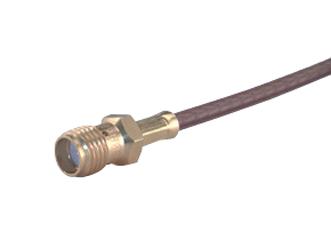 HUBER+SUHNER 21_SMA-50-2-5/111_NE RF / Coaxial Connector, SMA Coaxial, Straight Jack, Solder, Crimp, 50 ohm