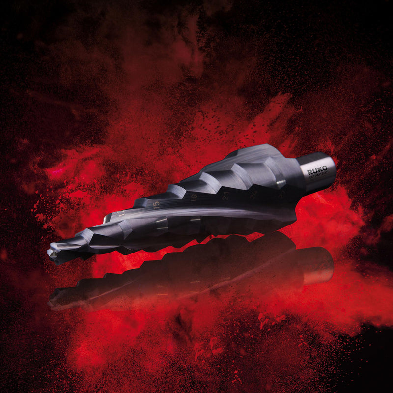 RUKO 101084P Drill Bit, 9 Step, 6 mm Bit Size, 125 mm Overall Length, ULTIMATECUT Series