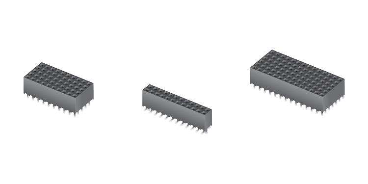 SAMTEC SQW-110-01-L-D-VS-K-TR PCB Receptacle, Board-to-Board, Wire-to-Board, 2 mm, 2 Rows, 20 Contacts, Surface Mount