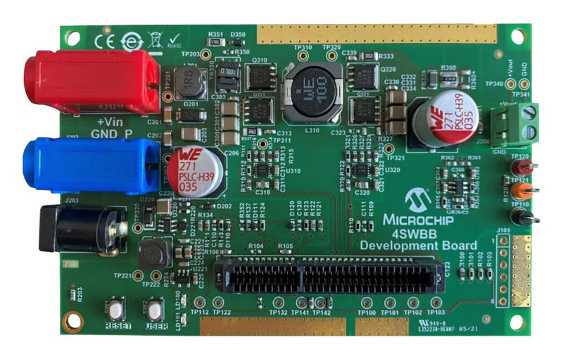 MICROCHIP EV44M28A Development Board, dsPIC33CK256MP506, Buck-Boost Converter, Power Management, 4-Switch, 8 to 18VDC