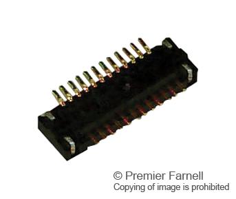 MOLEX 55909-2474 Mezzanine Connector, Header, 0.4 mm, 2 Rows, 24 Contacts, Surface Mount, Brass