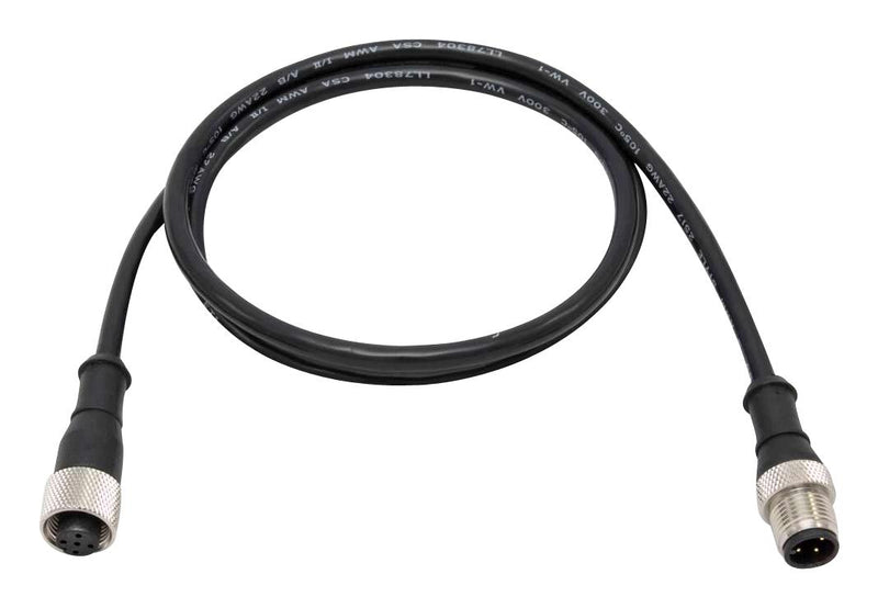 BANNER ENGINEERING MQDEC-410SS Sensor Cable, M12 Sensor Straight Receptacle, M12 Sensor Straight Plug, 4 Positions, 3.05 m