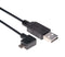 L-COM CAA-90RMICB-075M USB Cable, Type A Plug to 90&deg; Micro Type B Plug, 750 mm, 29.5 ft, USB 2.0, Black