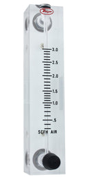DWYER VFB-50-SSV Air Flowmeter, SS Valve, 0.3 to 3 SCFH, 100 psi, 3% Accuracy, 1/8" FNPT, Visi-Float VFB Series