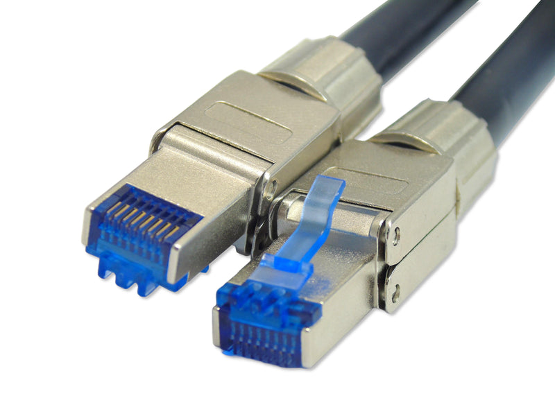 MULTICOMP PRO MP013135 Ethernet Cable, Cat8, RJ45 Plug to RJ45 Plug, SFTP (Screened Foiled Twisted Pair), Black, 1 m