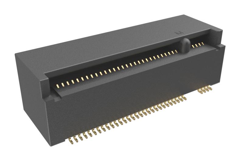 AMPHENOL COMMUNICATIONS SOLUTIONS MDT670M01501 Card Edge Connector, Dual Side, 75 Contacts, Surface Mount, Right Angle
