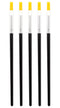 MULTICOMP PRO MP013860 Brushes, Flat, Synthetic Nylon Bristle, with 5 Set
