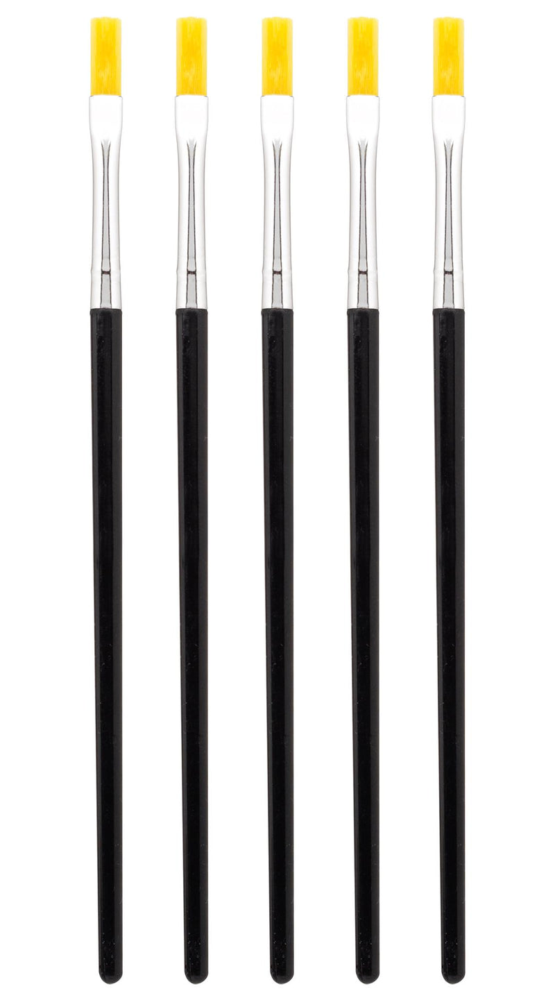 MULTICOMP PRO MP013860 Brushes, Flat, Synthetic Nylon Bristle, with 5 Set