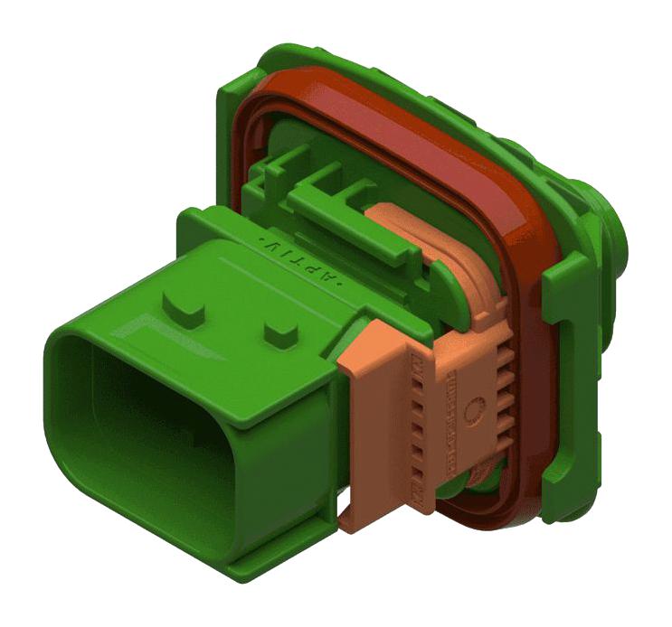 APTIV / DELPHI 33341144 Automotive Connector Housing, CTCS XP 6.3 Series, Plug, 2 Ways