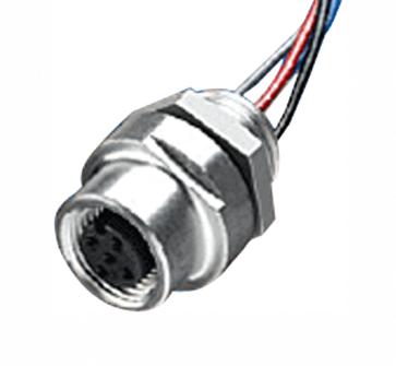 MOLEX 120071-5011 Sensor Connector, Micro-Change 120071 Series, M12, Male, 4 Positions, Screw Pin
