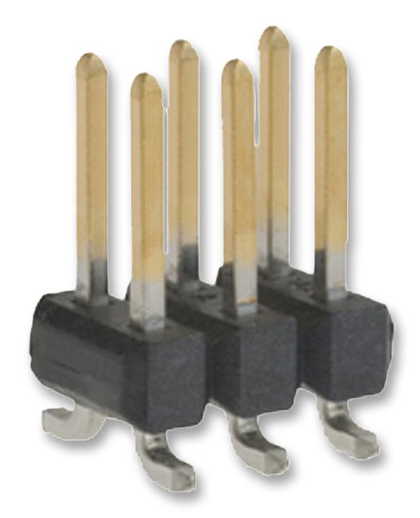 MOLEX 15-91-0060 Pin Header, Signal, 2.54 mm, 2 Rows, 6 Contacts, Surface Mount Straight, C-Grid 71308