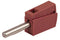 WAGO 215-212 Banana Test Connector, 4mm, Plug, Cable Mount, 20 A, 42 V, Nickel Plated Contacts, Red
