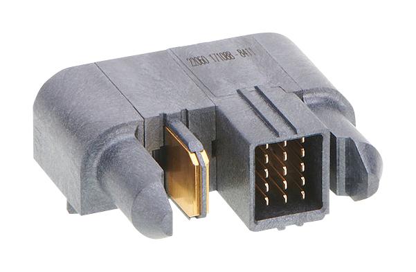 MOLEX 171088-8411 Rectangular Power Connector, R/A, 16 Contacts, Ten60 171088 Series, PCB Mount, Press Fit, Plug