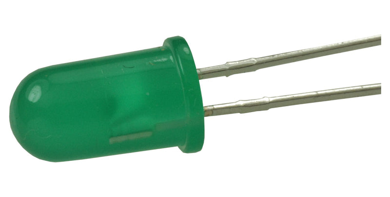DIALIGHT 521-9250F LED, Green, Through Hole, T-1 3/4 (5mm), 10 mA, 2.3 V, 565 nm