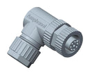 AMPHENOL LTW M12A-04BFFB-SR7001 Sensor Connector, M Series, M12, Female, 4 Positions, Screw Socket, Right Angle Cable Mount