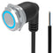 EAO 82-665C.2124 Vandal Resistant Switch, Ring Illuminated, 24V LED, 82 Series, 22 mm, SPDT, Maintained