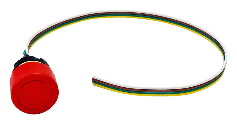 NKK SWITCHES FF0126BACAEA01-WL E-STOP SWITCH, DPST-NC-DB, 0.5A, 24VDC