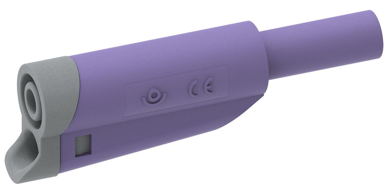 MULTICOMP PRO MP771084 Banana Test Lead, 4mm Banana Plug, Stackable, Free End, 2.32 ", 59 mm, Purple, 36 A