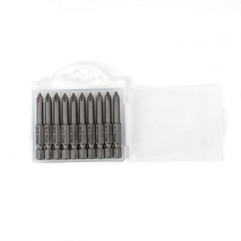 MULTICOMP PRO MP012262 Phillips Bit, 10 Pieces of Phillips Driver Bits, PH1, 50mm, S2