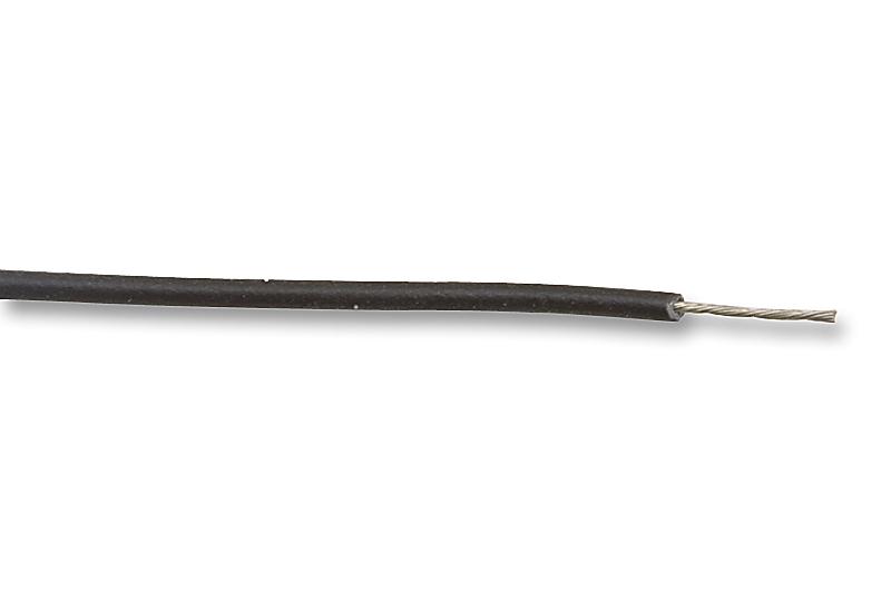 ALPHA WIRE 7131 BK005 Wire, PVC, Black, 22 AWG, 0.357 mm&sup2;, 100 ft