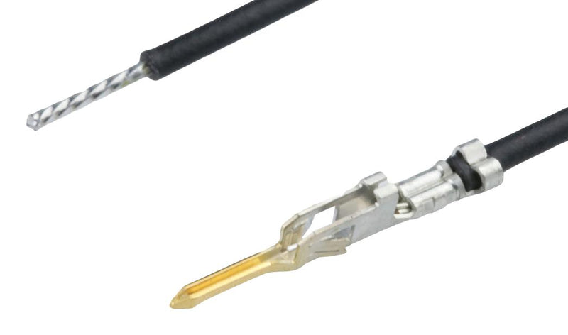 MOLEX 367693-069 Cable Assembly, 24 AWG, Micro-Fit Plus Crimp Terminal Pin to Free End, 11.8 ", 300 mm