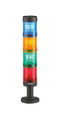 MULTICOMP PRO MP-50LR3W Tower Light LED Unit, Rotating, Red, 110 VAC, IP65, NEMA 1/2/3/3R/4/4X/12/13, 68mm H, 50mm Lens