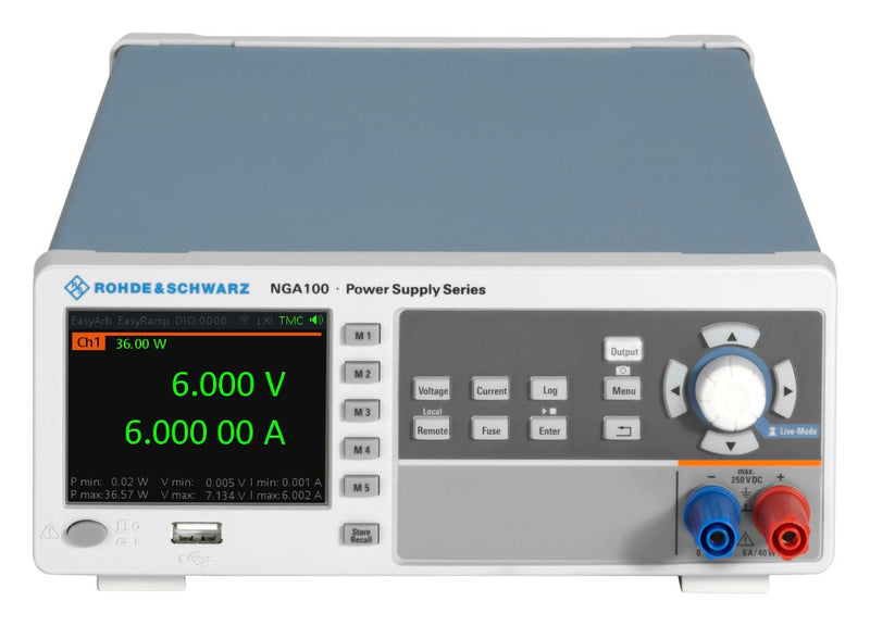 ROHDE & SCHWARZ R&S&reg; NGA101 Bench Power Supply, Programmable, 1 Output, 0 V, 35 V, 0 A, 6 A