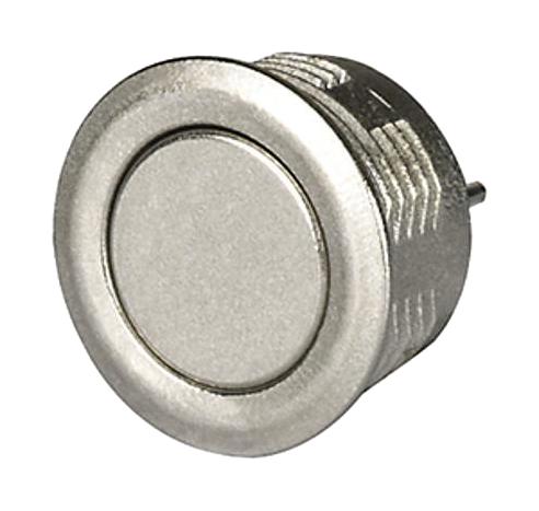 SCHURTER 3-109-092 Vandal Resistant Switch, MCS 16, 16.1 mm, SPST-NO, Momentary, Round Flat
