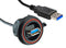 BULGIN LIMITED PX0844/A3/0M50/A3 USB Cable, Sealed Type A Receptacle to Type A Plug, 500 mm, 19.7 ", USB 3.0, Black