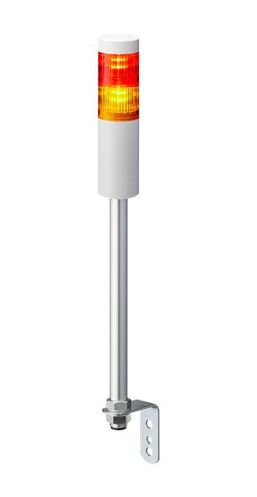 PATLITE LR5-202LENW-RY Signal Tower, Ethernet, Continuous, Flashing, 2 Tier, Amber/Red, Pole Mount, 24 VDC, IP54