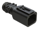 AMPHENOL SINE/TUCHEL ATBS-265-0405 BACKSHELL, RCPT CONN, 4POS, 180DEG, BLK