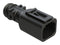 AMPHENOL SINE/TUCHEL ATBS-265-0405 BACKSHELL, RCPT CONN, 4POS, 180DEG, BLK
