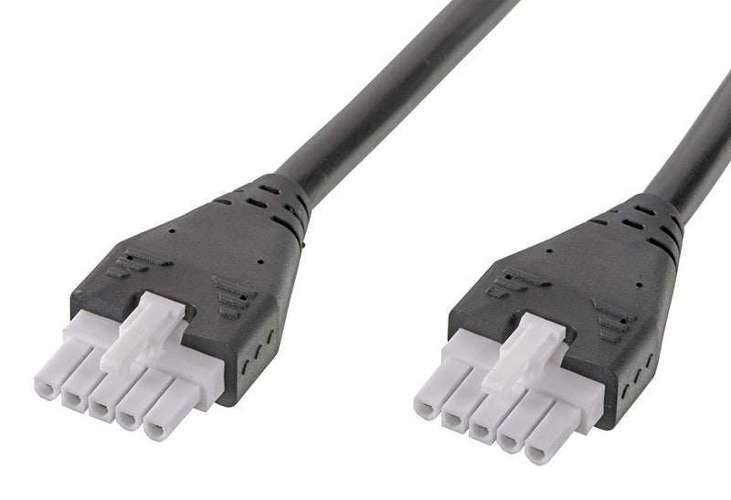 MOLEX 215330-0520 Cable Assembly, Mini-Fit Jr. Receptacle to Mini-Fit Jr. Receptacle, 5 Ways, 4.2 mm, 1 Row, 2 m