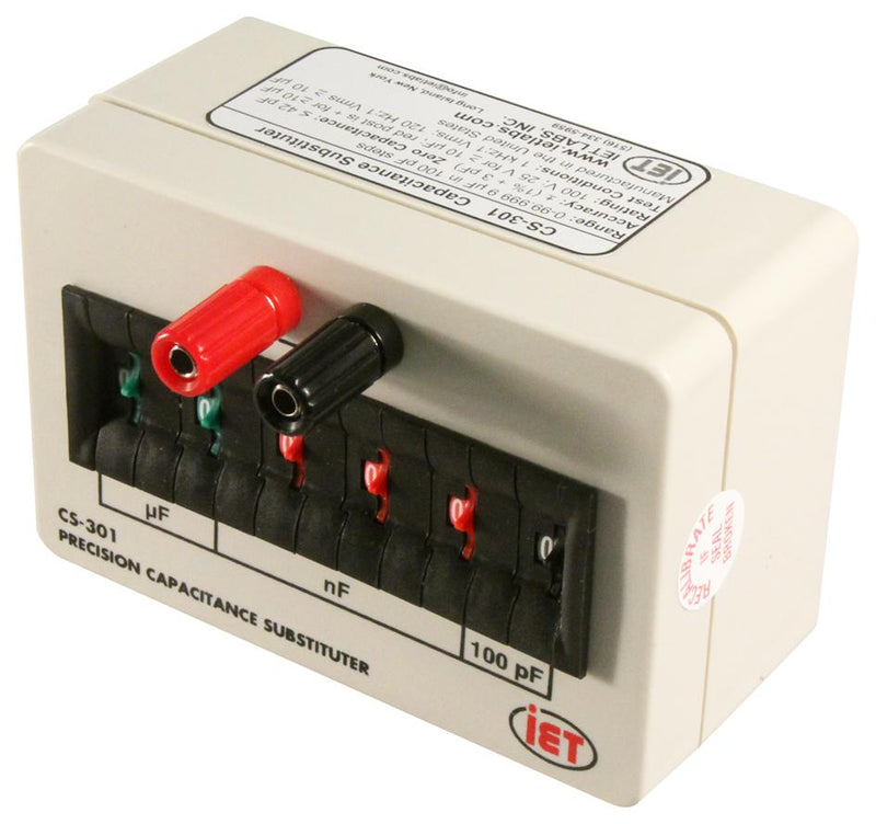 IET LABS CS-301 CAPACITANCE DECADE BOX, 0 uF TO 99.9999