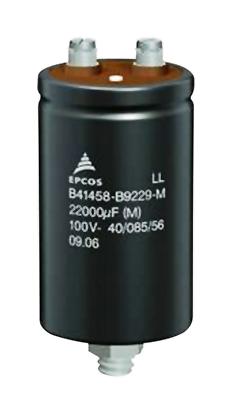 EPCOS B41458B7479M600 Electrolytic Capacitor, Threaded Stud, 47000 &micro;F, 40 V, &plusmn; 20%, Screw, 12000 hours @ 85&deg;C