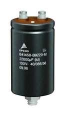 EPCOS B41458B8229M600 Electrolytic Capacitor, Threaded Stud, 22000 &micro;F, 63 V, &plusmn; 20%, Screw, 12000 hours @ 85&deg;C