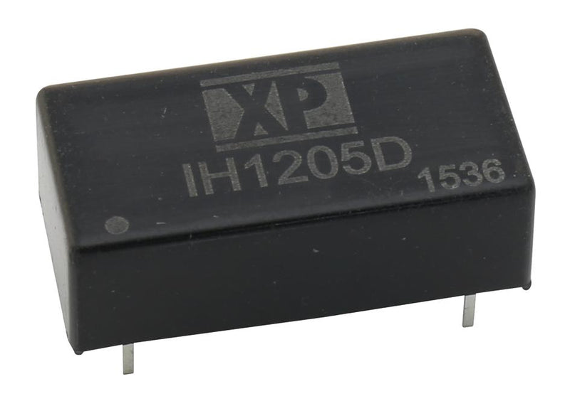 XP POWER IH0512D Isolated Through Hole DC/DC Converter, 1kV Isolation, ITE, DIP, 1:1, 2 W, 2 Output, 12 V
