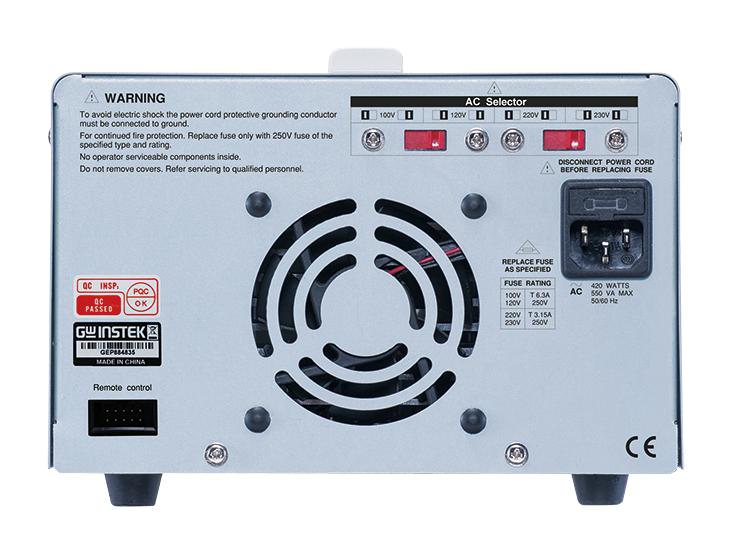 GW INSTEK 01GP306000GS Bench Power Supply, Adjustable, 3 Output, 0 V, 32 V, 0 A, 6.2 A