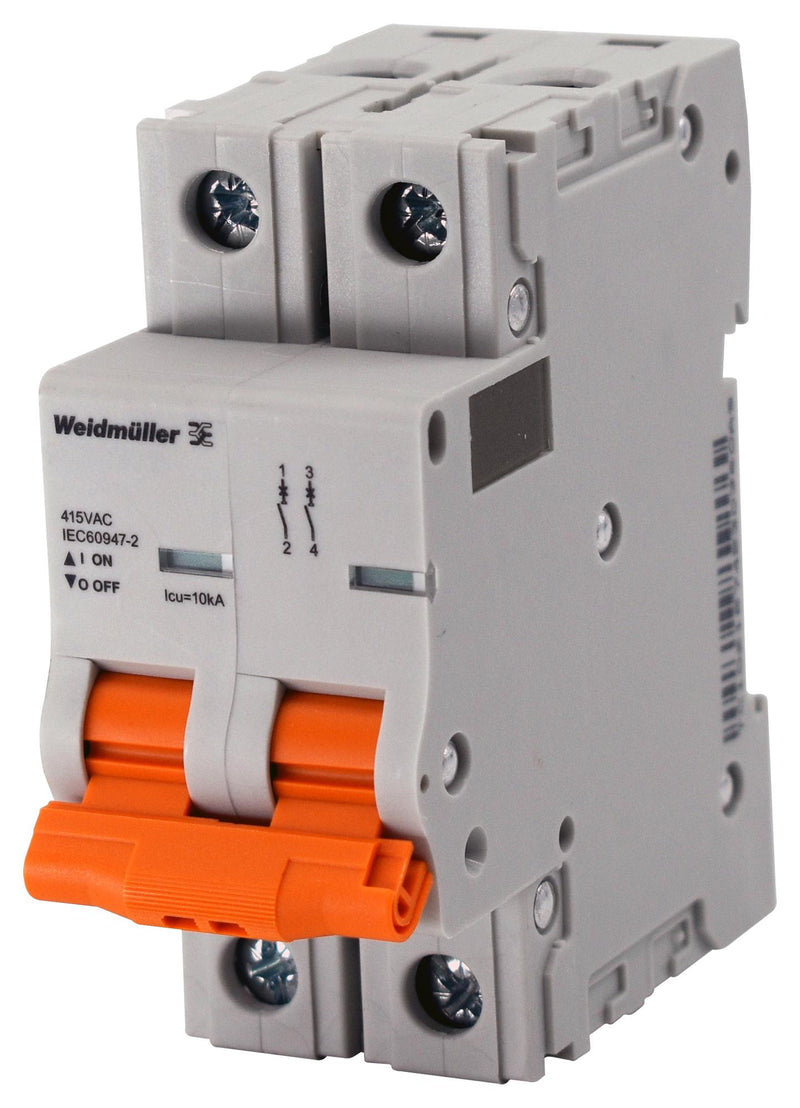 WEIDMULLER 2481090000 THERMAL MAG CKT BREAKER, 2P, 15A, 480VAC