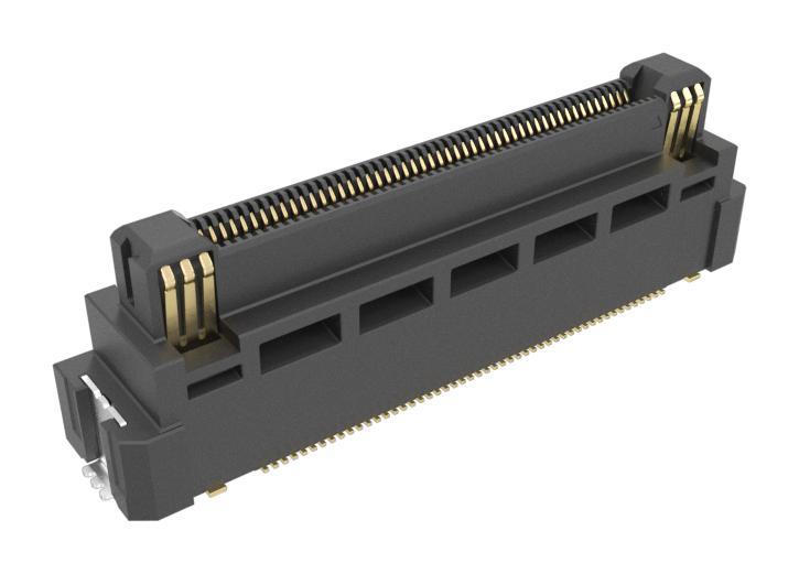 AMPHENOL COMMUNICATIONS SOLUTIONS B3441B7L1112A0E100 Mezzanine Connector, Plug, 0.5 mm, 2 Rows, 100 Contacts, Surface Mount Straight, Copper Alloy