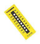 OMEGA TL-E-170-10 Temperature Label, Non-Reversible Strip, 8 Point, 77 to 116&deg;C, 2 to 5 s, Pack of 10, TL-8-Dot Series