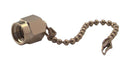 HUBER+SUHNER 62"SMA-0-0-1/-11"NE Dust Cap / Cover, Protective Cap with Chain, Huber+Suhner SMA Jacks, Brass Body
