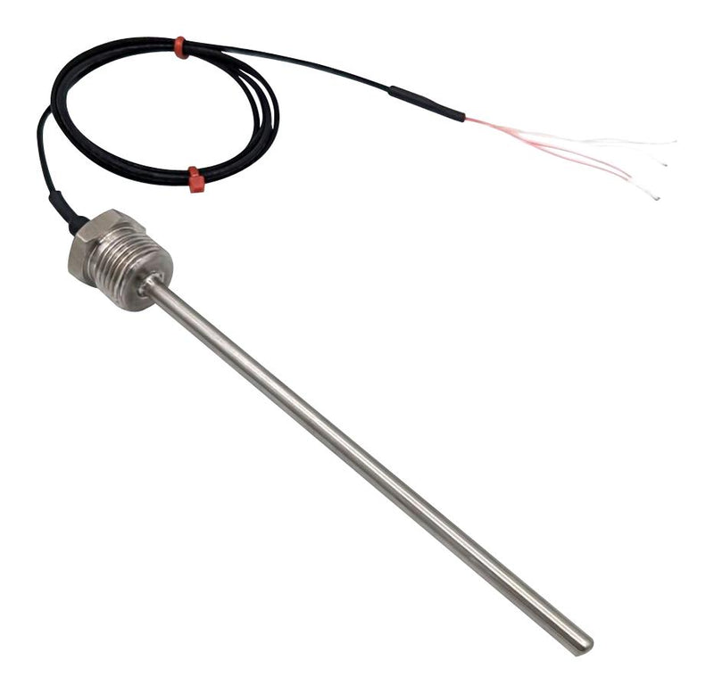 LABFACILITY RAA-S4A-6.0-150-PC4-1.0-C7-T RTD Sensor, 1/4" NPT, 6 x 150 mm Sheath, Probe with Leads, Class A, 100 ohm