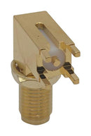 MUELLER ELECTRIC BU-1420711521 RF / Coaxial Connector, SMA Coaxial, Right Angle Bulkhead Jack, Board Edge / End Launch, 50 ohm