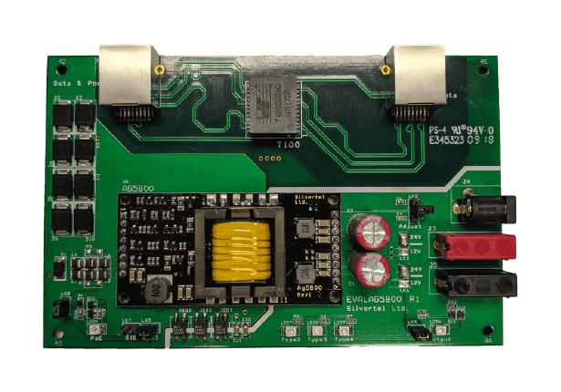 SILVERTEL EVALAG5810 Evaluation Board, Ag5810, Power Over Ethernet (POE) Module, 12V/24V, 60W