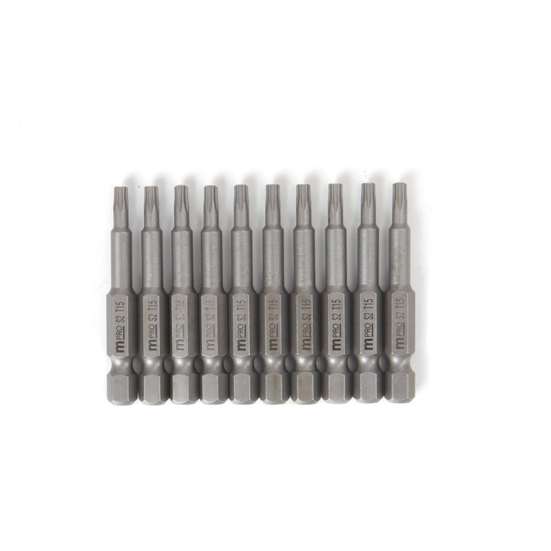MULTICOMP PRO MP012270 Torx Bit, 10 Pieces of Torx Driver Bits, T15, 50mm, S2