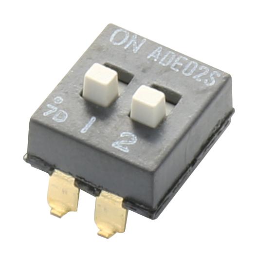 ALCOSWITCH - TE CONNECTIVITY ADE02S04 DIP / SIP Switch, 2 Circuits, Slide, Surface Mount, SPST, 24 V, 100 mA