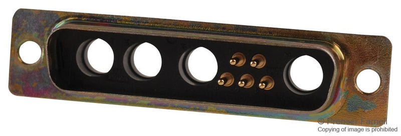 ITT CANNON DBM9W4SF179A Combination Layout D Sub Connector, Combo D D*M, DB-9W4, Receptacle, 9 Contacts, 5 Signal, 4 Power
