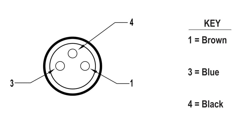 BANNER ENGINEERING BC-M8F3-M8M3-24-1 SENSOR CORD, 3P M8 RCPT-PLUG, 3.3